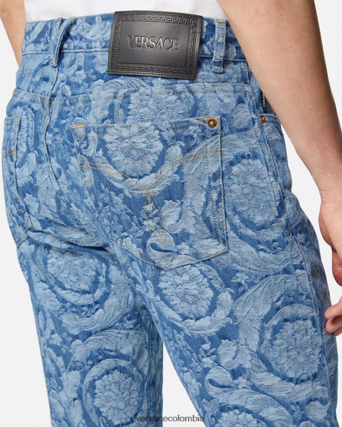hombres jeans con silueta barroca Versace Plano 2RP40F1448 ropa