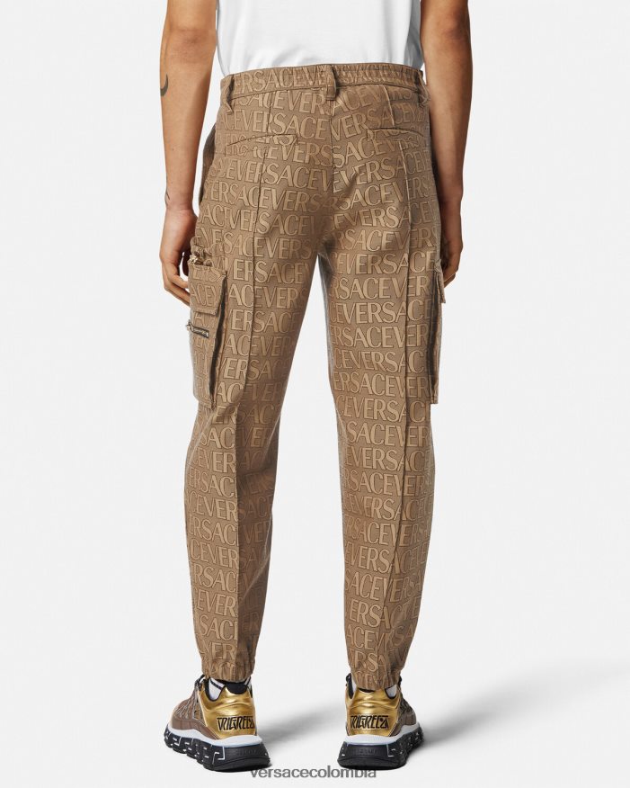 hombres pantalones cargo integrales Versace imprimir 2RP40F1437 ropa