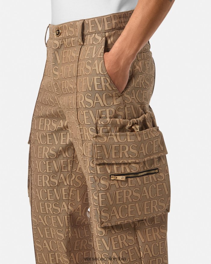 hombres pantalones cargo integrales Versace imprimir 2RP40F1437 ropa