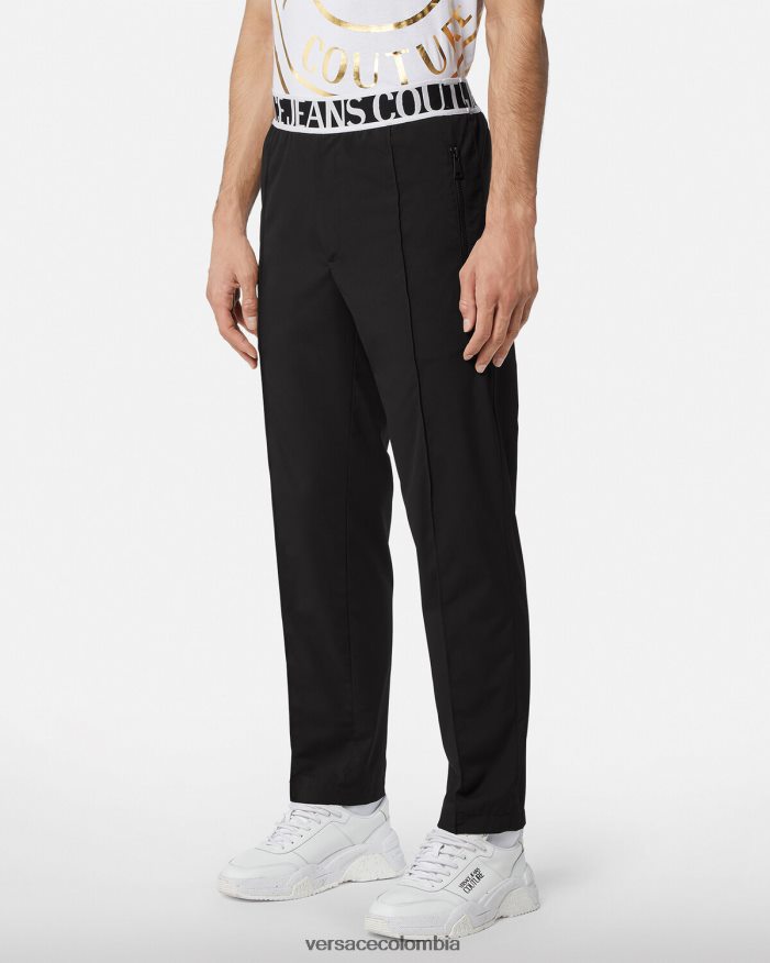hombres pantalones con logo Versace negro 2RP40F2438 ropa