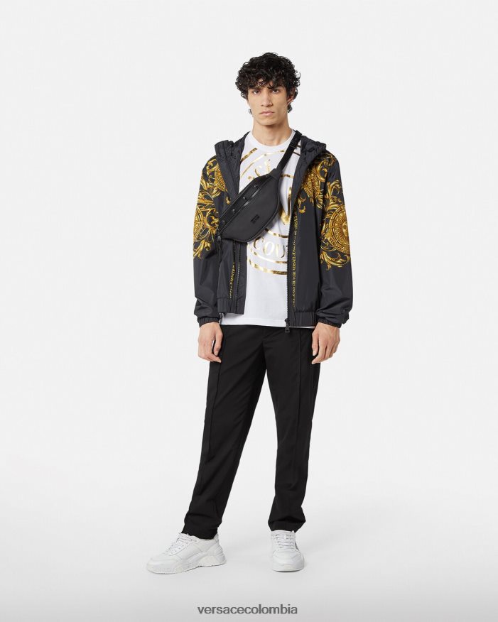 hombres pantalones con logo Versace negro 2RP40F2438 ropa
