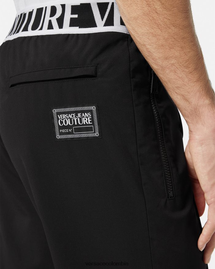 hombres pantalones con logo Versace negro 2RP40F2438 ropa