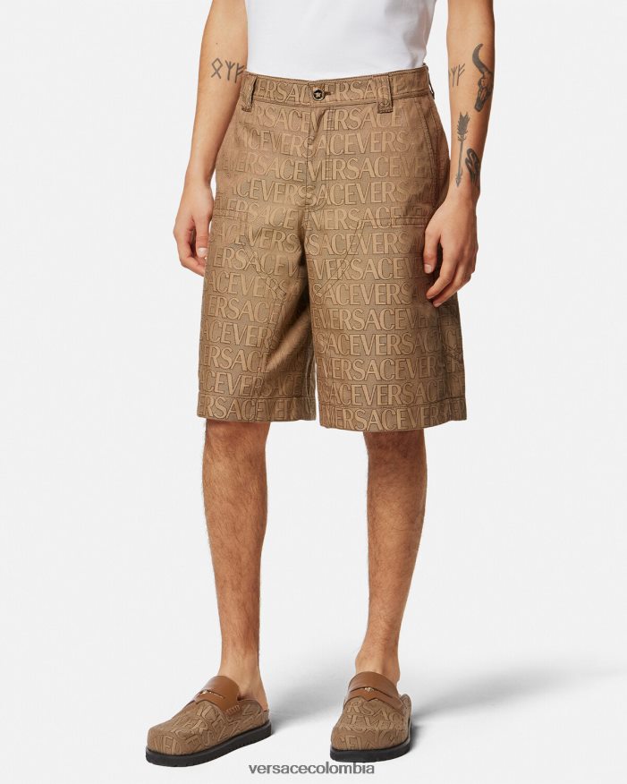 hombres pantalones cortos Versace imprimir 2RP40F1433 ropa