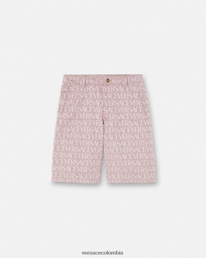 hombres pantalones cortos Versace rosa y estampado 2RP40F1434 ropa