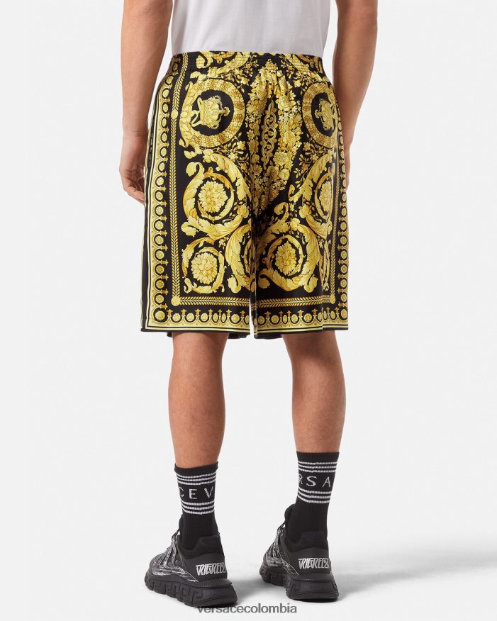 hombres pantalones cortos barrocos Versace imprimir 2RP40F1447 ropa