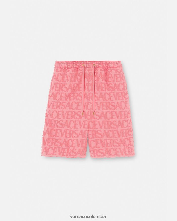 hombres pantalones cortos de toalla Versace rosa 2RP40F1430 ropa