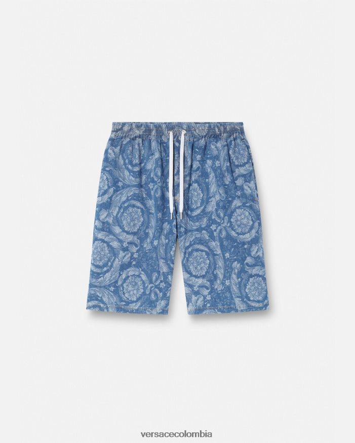 hombres shorts de mezclilla con silueta barroca Versace Plano 2RP40F1449 ropa