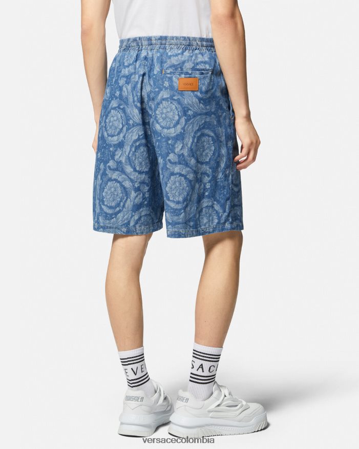hombres shorts de mezclilla con silueta barroca Versace Plano 2RP40F1449 ropa