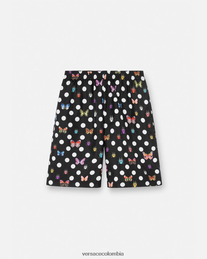 hombres shorts de seda mariposas Versace un color 2RP40F1432 ropa