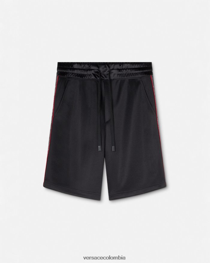 hombres shorts deportivos con logo Versace negro 2RP40F2432 ropa