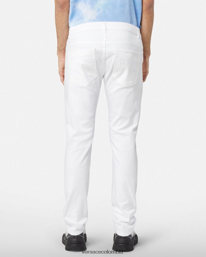 hombres vaqueros con logo Versace blanco 2RP40F2440 ropa