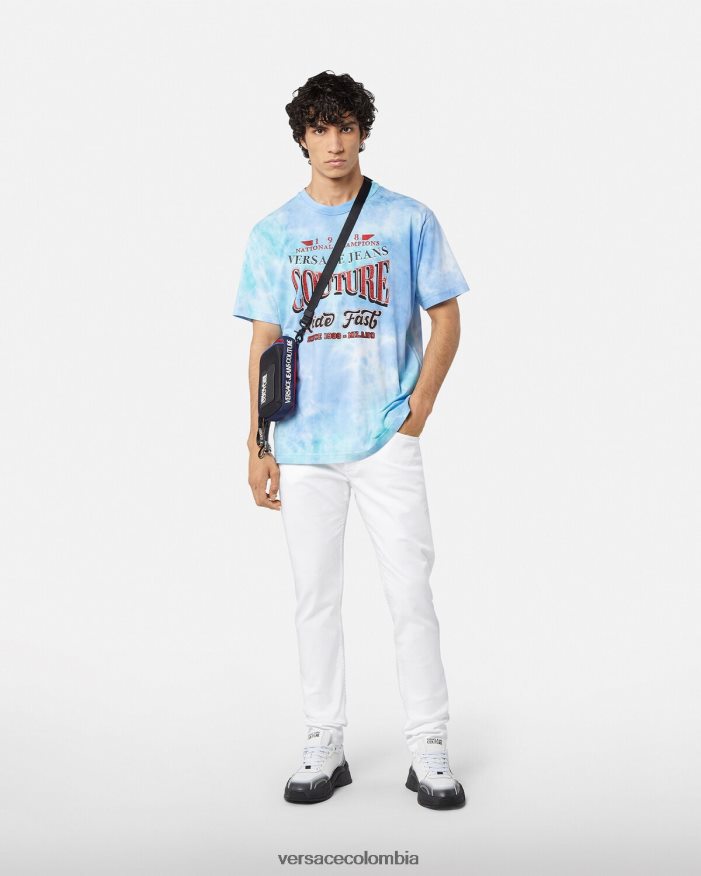 hombres vaqueros con logo Versace blanco 2RP40F2440 ropa