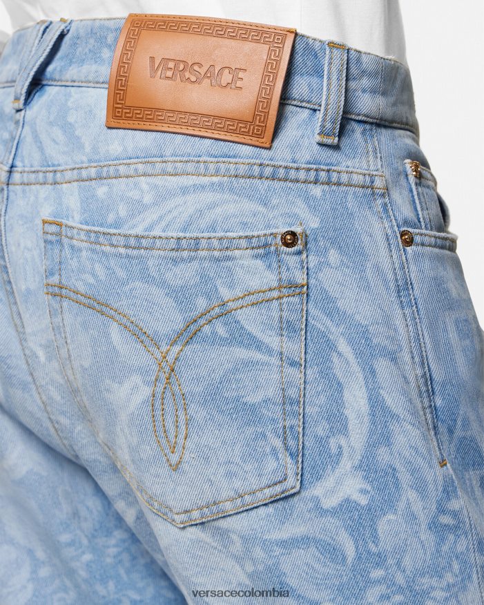 hombres vaqueros por toda la prenda Versace azul 2RP40F1435 ropa