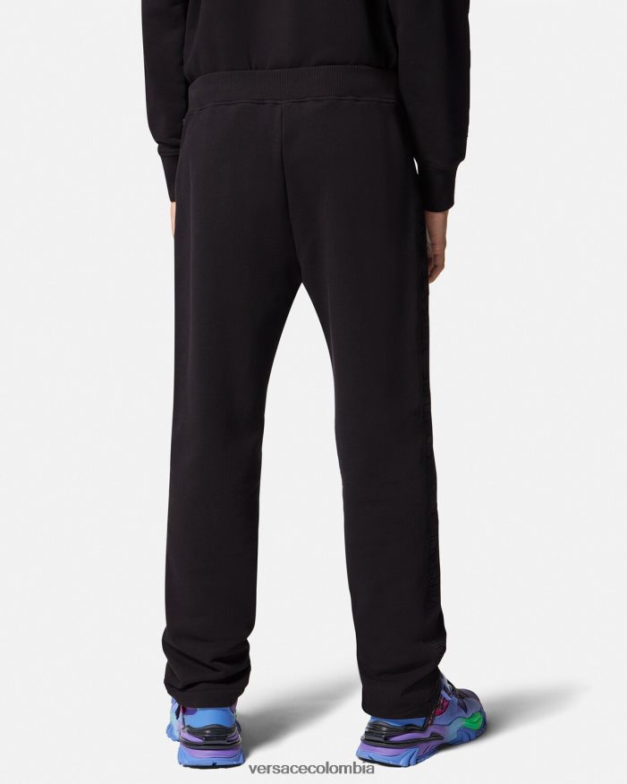 hombres pantalones deportivos con logo Versace negro 2RP40F2433 ropa