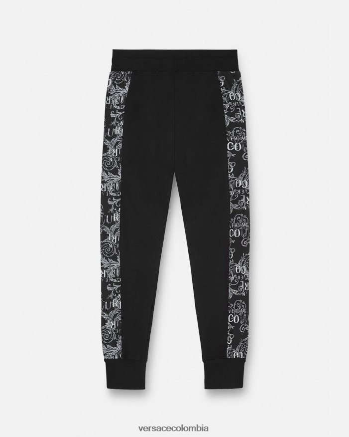 hombres pantalones deportivos de alta costura con logo Versace negro 2RP40F2426 ropa