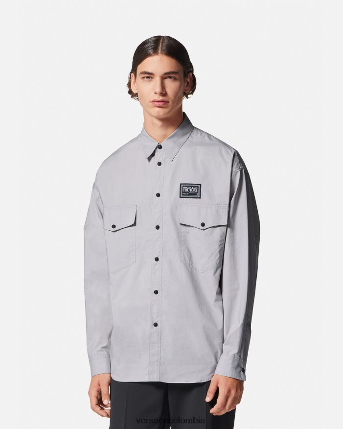 hombres camiseta con logo y número de pieza Versace negro y estampado 2RP40F2400 ropa