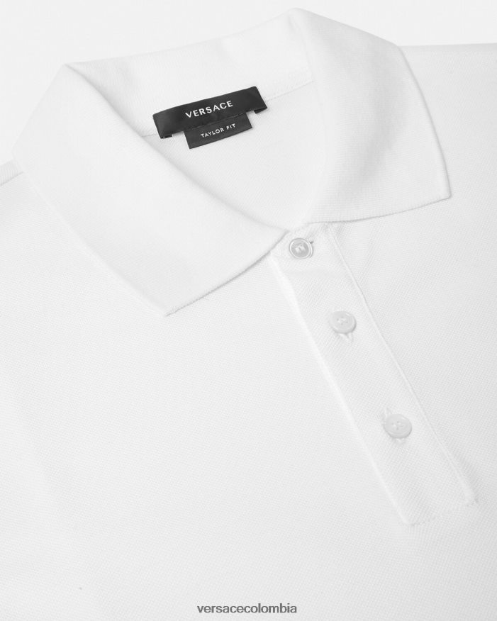 hombres playera tipo polo con medusa Versace blanco 2RP40F1372 ropa