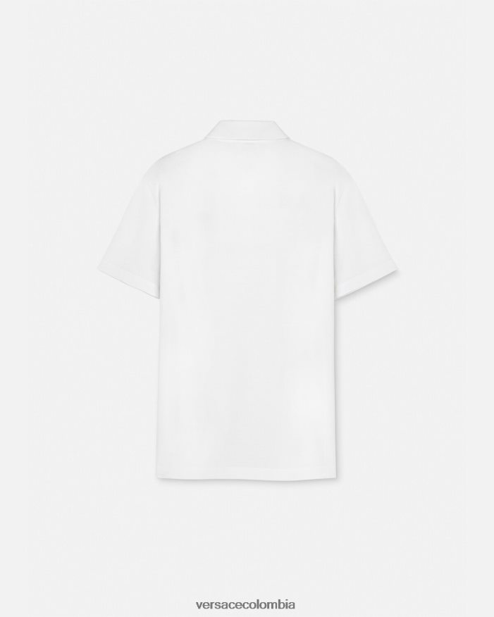 hombres playera tipo polo con medusa Versace blanco 2RP40F1372 ropa