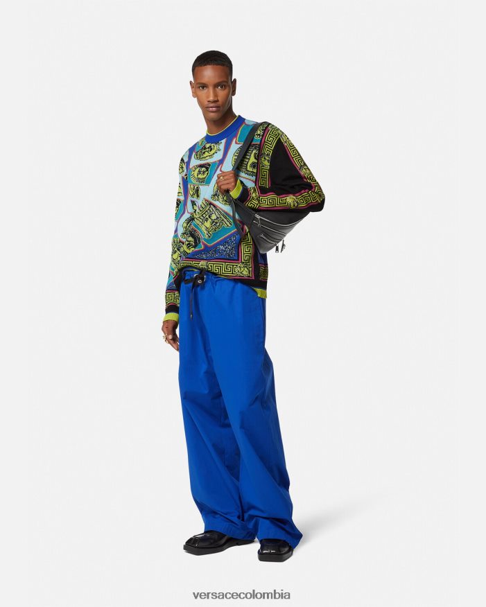 hombres suéter le maschere jacquard Versace imprimir 2RP40F1335 ropa