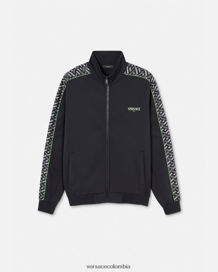 hombres chaqueta deportiva de nailon la greca Versace imprimir 2RP40F1458 ropa