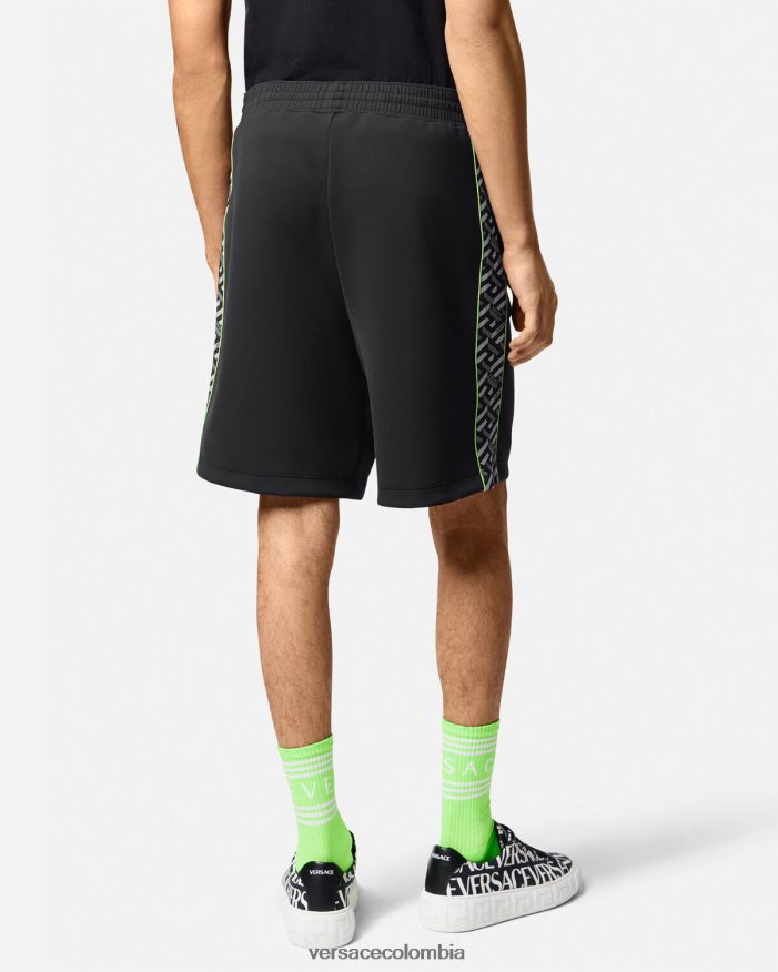 hombres shorts deportivos de nailon con la greca Versace imprimir 2RP40F1459 ropa