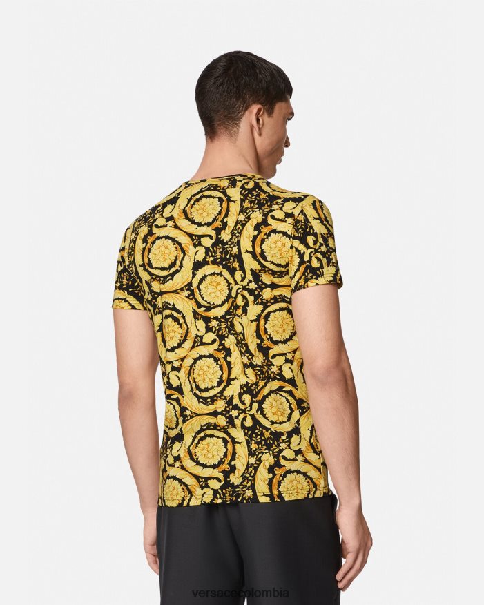 hombres camiseta barroca Versace imprimir 2RP40F1731 ropa interior y ropa de playa