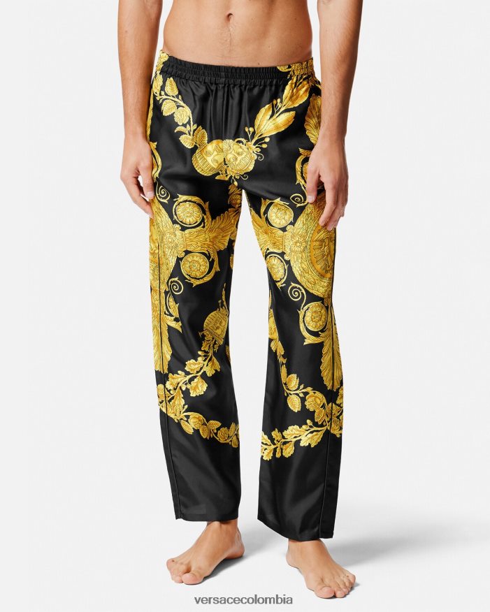 hombres pantalones de pijama maschera barrocos Versace imprimir 2RP40F1742 ropa interior y ropa de playa