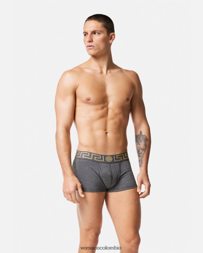 hombres calzoncillos con borde de greca Versace gris 2RP40F1759 ropa interior y ropa de playa
