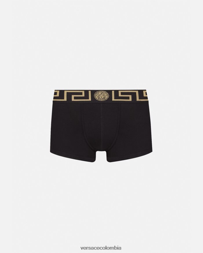 hombres calzoncillos con borde de greca Versace negro 2RP40F1755 ropa interior y ropa de playa