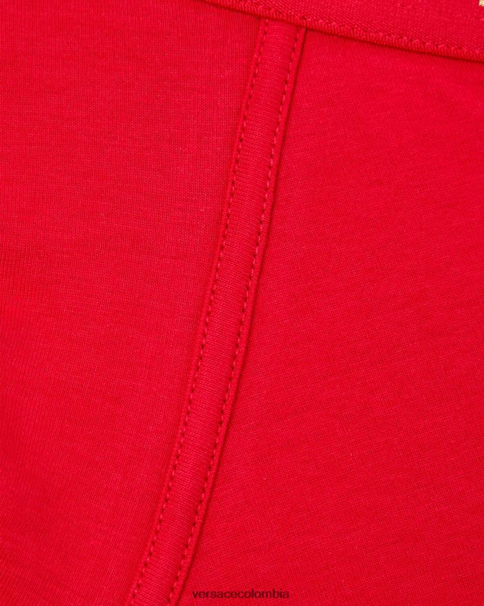 hombres calzoncillos largos con borde de greca Versace rojo 2RP40F1766 ropa interior y ropa de playa