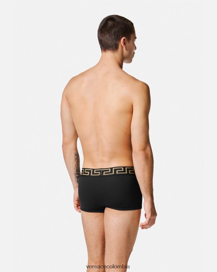 hombres pack de 3 calzoncillos con borde con greca Versace negro 2RP40F1750 ropa interior y ropa de playa