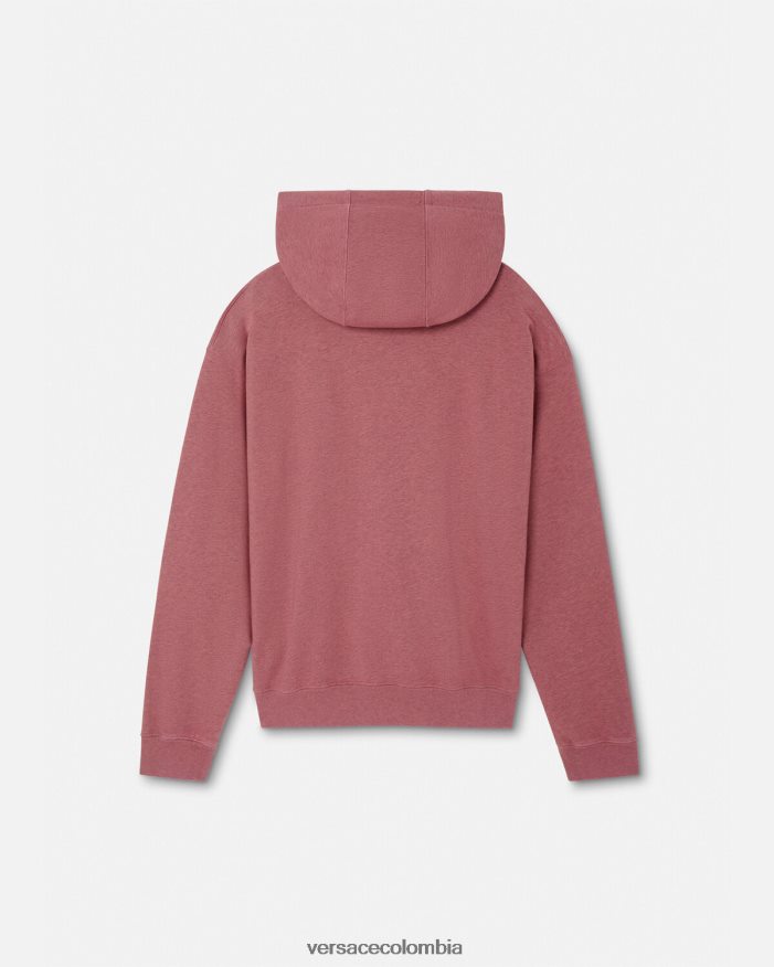 hombres sudadera con capucha la maschera Versace rosa 2RP40F1416 ropa