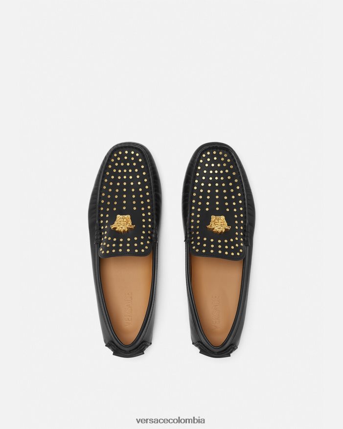 hombres mocasines la medusa Versace negro 2RP40F1573 zapato
