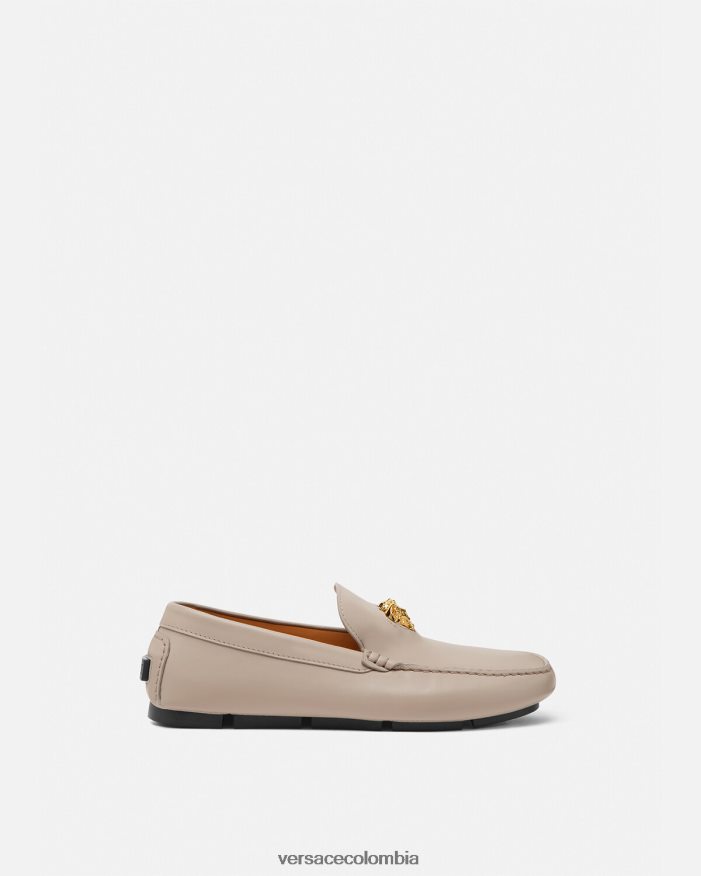 hombres zapatos de piloto la medusa Versace beige 2RP40F1601 zapato