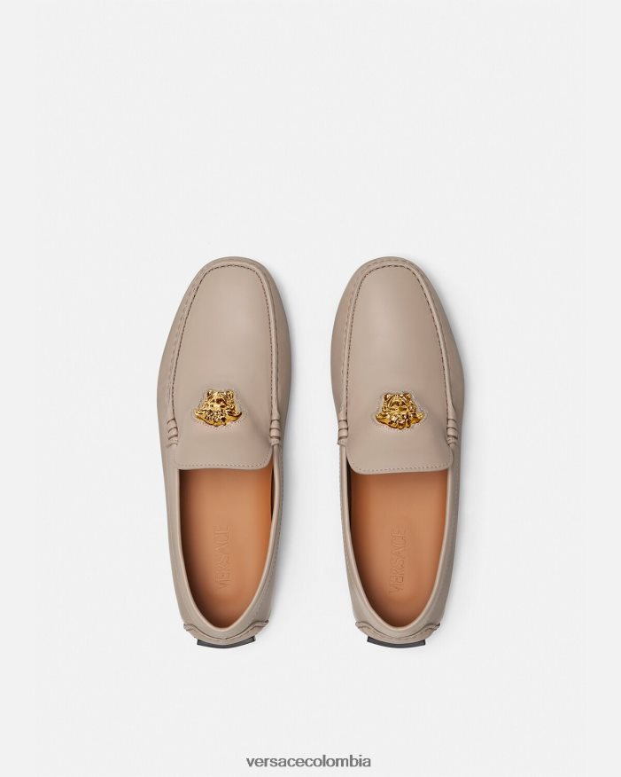 hombres zapatos de piloto la medusa Versace beige 2RP40F1601 zapato