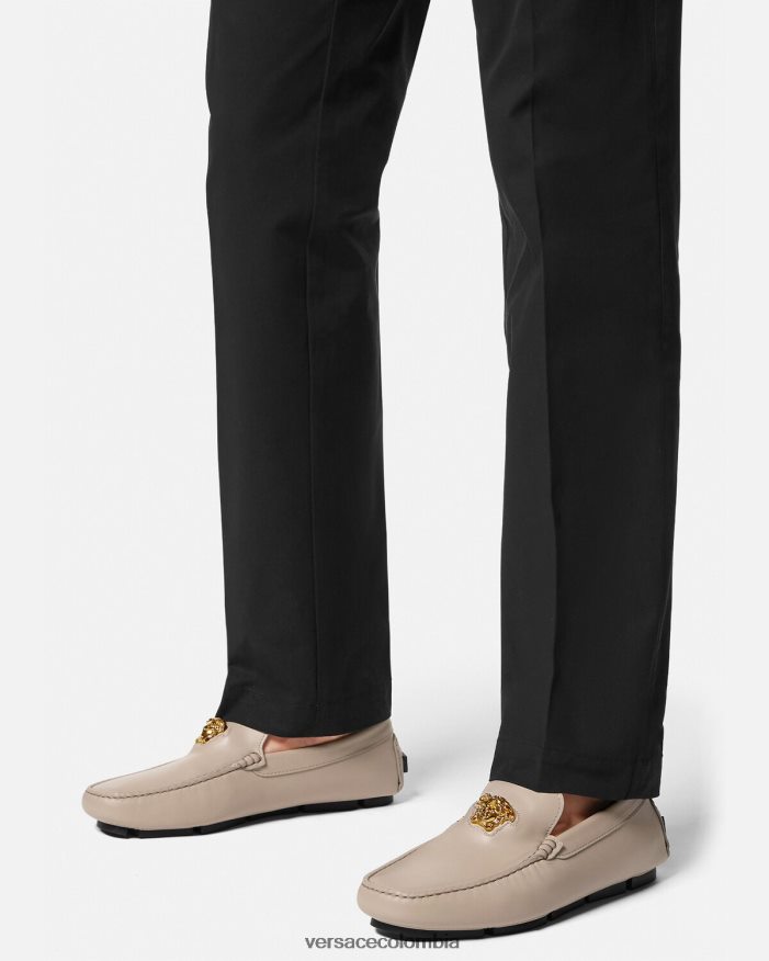 hombres zapatos de piloto la medusa Versace beige 2RP40F1601 zapato