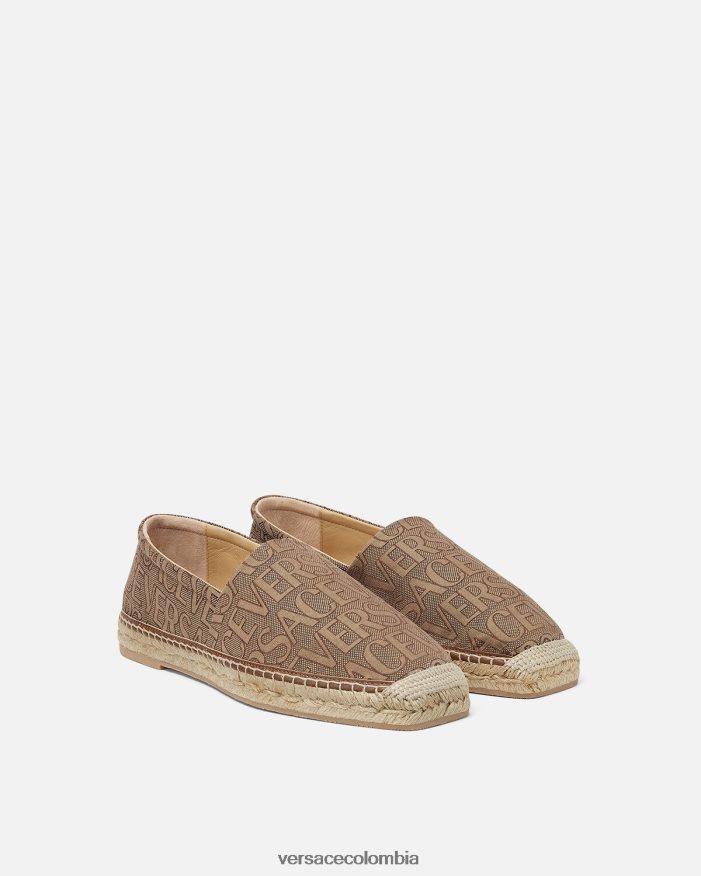 hombres alpargatas integrales Versace marrón 2RP40F1563 zapato