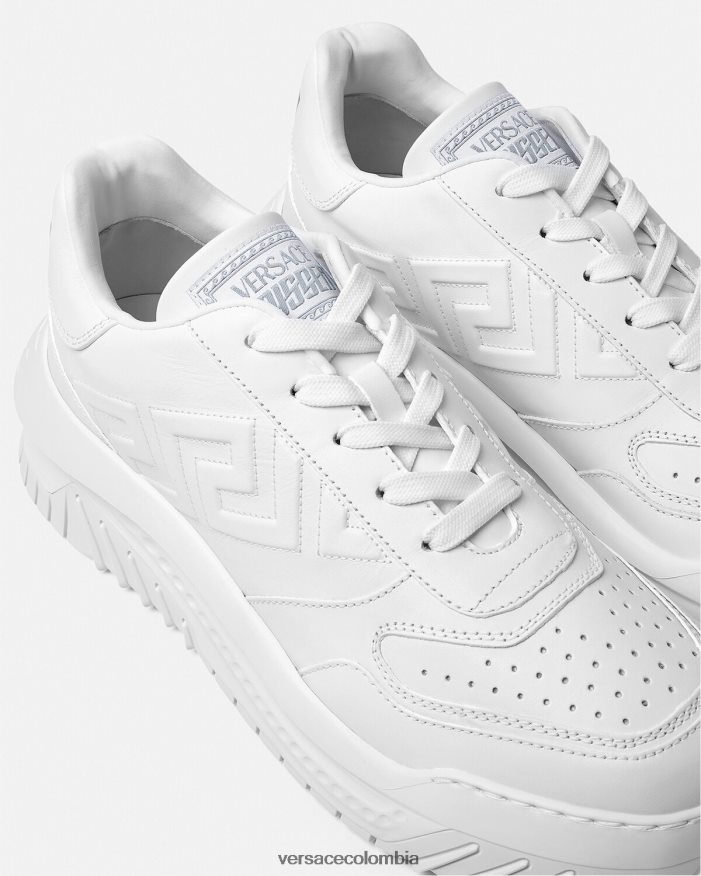 hombres zapatillas greca odissea Versace blanco 2RP40F1518 zapato