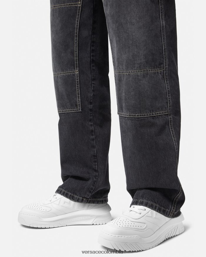 hombres zapatillas greca odissea Versace blanco 2RP40F1518 zapato