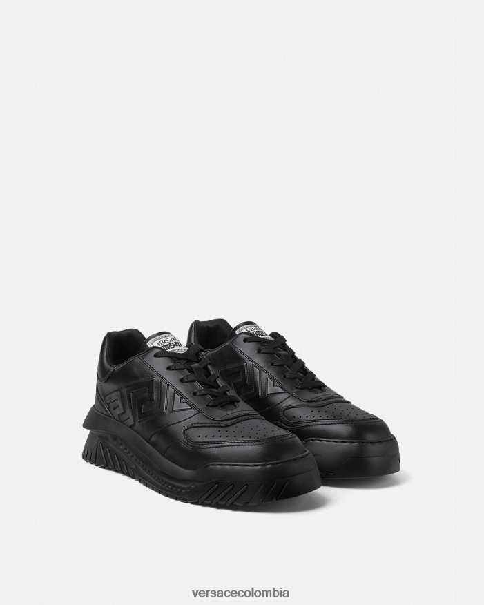 hombres zapatillas greca odissea Versace negro 2RP40F1517 zapato