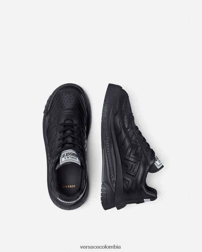 hombres zapatillas greca odissea Versace negro 2RP40F1517 zapato