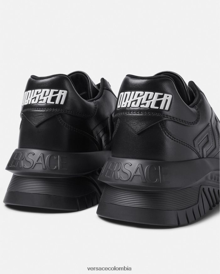 hombres zapatillas greca odissea Versace negro 2RP40F1517 zapato