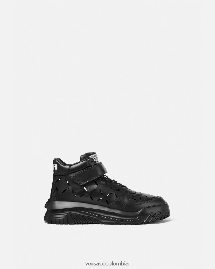 hombres zapatillas odissea recortadas Versace negro 2RP40F1540 zapato