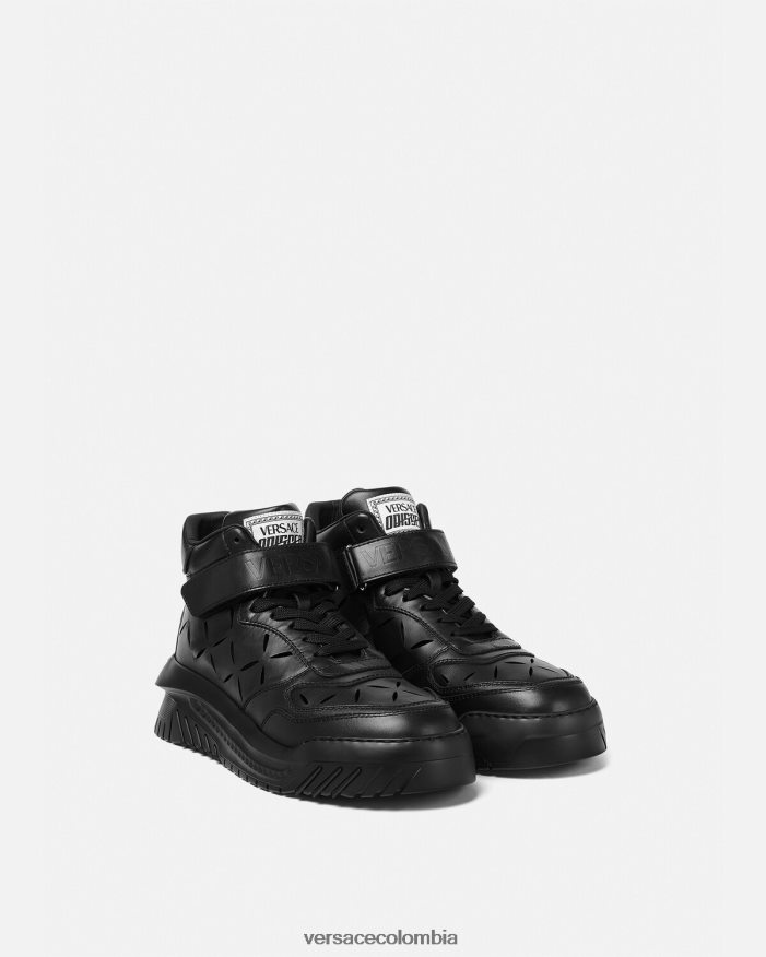 hombres zapatillas odissea recortadas Versace negro 2RP40F1540 zapato