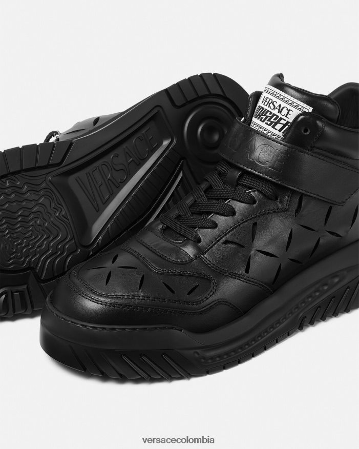 hombres zapatillas odissea recortadas Versace negro 2RP40F1540 zapato
