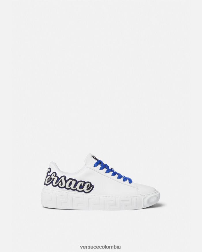 hombres zapatillas universitarias con greca Versace un color 2RP40F1557 zapato