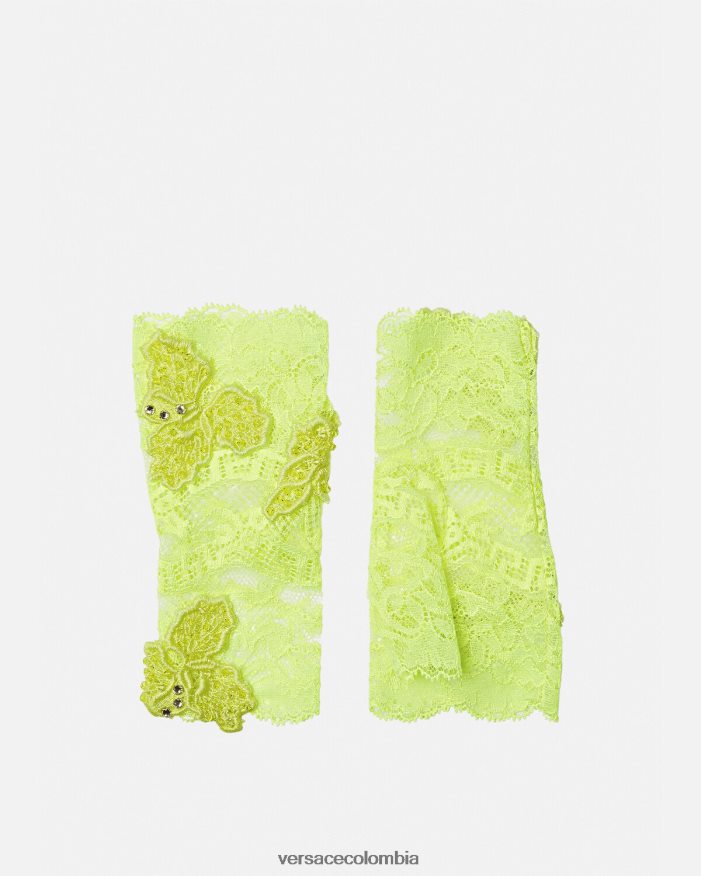 mujer guantes sin dedos con encaje bordado Versace cal 2RP40F914 accesorios