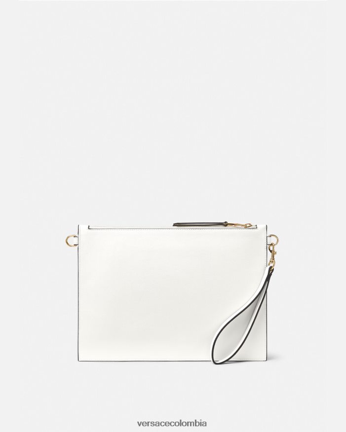 mujer bolsa de alta costura con logo Versace oro y blanco 2RP40F2348 accesorios