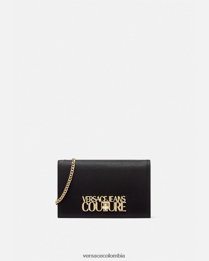 mujer cartera con cadena y logo Versace negro 2RP40F2322 accesorios