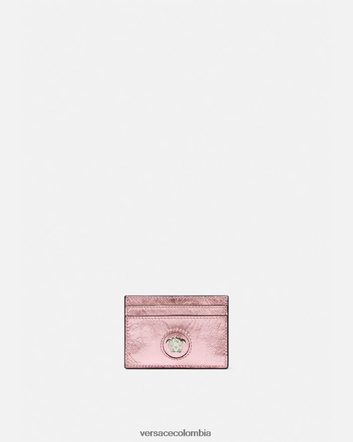 mujer tarjetero metalizado con medusa Versace rosa 2RP40F571 accesorios